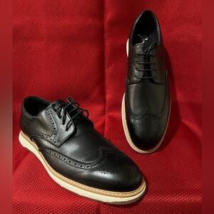 Black Leather Dressy Casual Italian Shoes